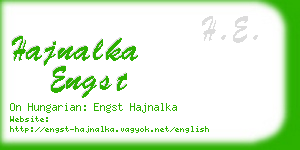 hajnalka engst business card